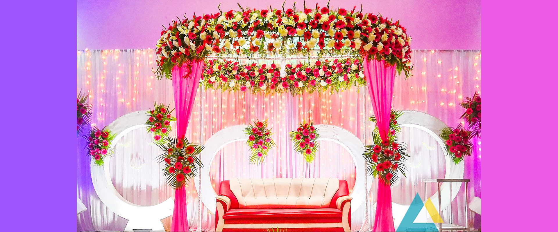 Decorative flower arches backdrops for weddings ceremonies
